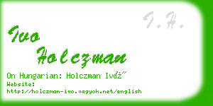 ivo holczman business card